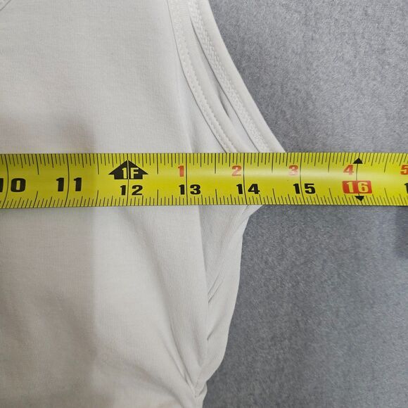 Sundance White Gentle Graces Ruched Sides Tunic Legnth Tank Top Small Casual - Picture 4 of 5